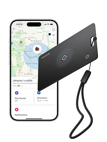 LULULOOK Smartcard Tracker, Dünne Geldbörsen Tracker Karte, funktioniert mit Apple Find My (Nur iOS, Nicht für Android), Bluetooth Wallet Tracker für iProdukten Wo ist App, IP67 Wasserdicht