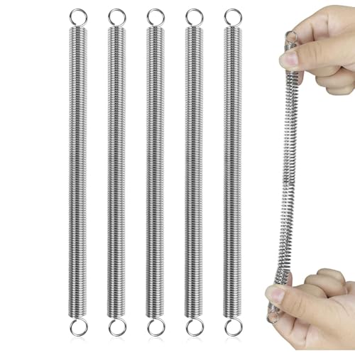Juqoyue 6 Stück Zugfedern 3/8 X 6-1/2, 0,047 Federstahl-Doppelhaken für Mechanische Reparaturen, Industrielle Garagentore, Heimwerkerarbeiten