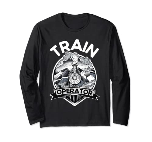 Eisenbahnbetreiber Goth Train Track Eisenbahn Fan Eisenbahn Arbeiter Langarmshirt