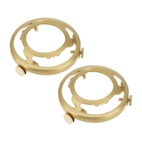 YINETTECH 2 Stück Messing-Lampenschirm-Galerie 60 Mm Lampenfassung mit Sicheren Schraubbeschlägen für Pendelleuchten Individuelle Beleuchtungsdesigns