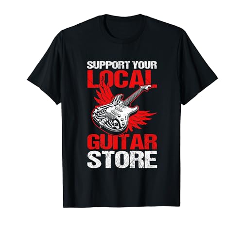 Gitarrenladen E-Gitarre Gitarrenspieler Gitarrist T-Shirt