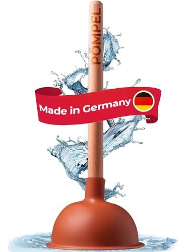 Der Pömpel I Pümpel, Saugglocke Abfluss 140mm groß, Perfekter Abflussreiniger für Dusche, Toilette, Badewanne oder Waschbecken in top Handwerksqualität "Made in Germany" von aquabook