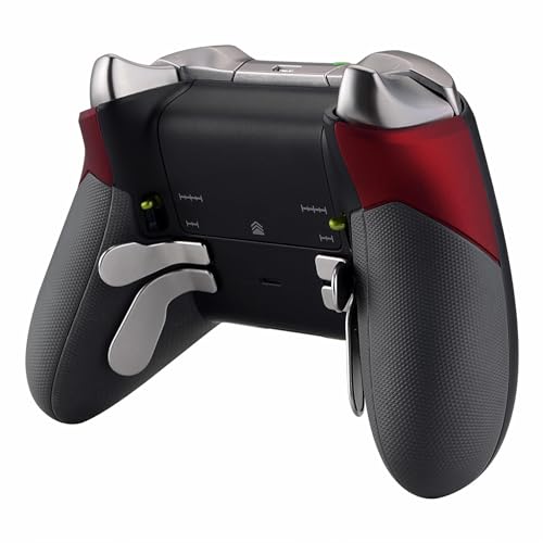 eXtremeRate Case Grips Gehäuse Hülle Cover für Xbox One Elite Controller, Griffe Schale Shell Ersatzteile für Xbox One Elite V1 Controller Modell 1698(Rot)