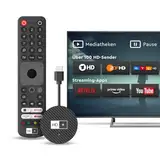 HD+ IP TV-Stick, Fernsehen über Internet für alle TVs, 3 Monate HD-TV inkl., Zugriff auf Netflix, YouTube, mit HDMI, WLAN/LAN und 4K