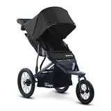 Joovy Zoom 360 Ultraleichter Jogging-Kinderwagen, Sports Buggy, großes Vordach, leichter Jogger, extra große luftgefüllte Reifen, schwarz