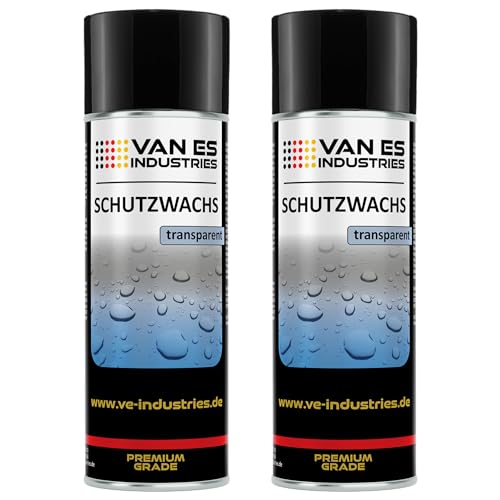 VE-INDUSTRIES Hohlraumkonservier-Spray | Schutzwachs | Wachsspray | wasserabweisend | 2x400ml, transparent