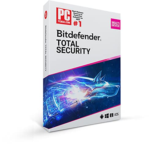 Bitdefender Total Security 2024 - 5 Geräte | 2 Jahre Abonnement | PC/Mac | Aktivierungscode per Post