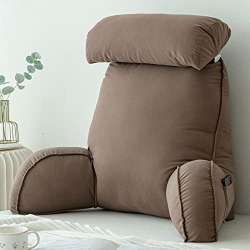 Lesekissen mit Armlehnen, Kopfstütze, Reißverschluss und Taschen, gemütliches Schlafsofa, Lesekissen für Zuhause, Büro und Wohnzimmer, ultimativer Komfort