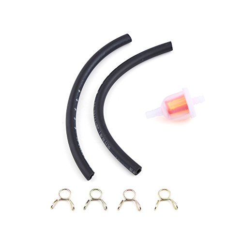 Motorrad 6mm Kraftstofffilter-Kit, Motorrad 6mm Kunststoff Kraftstofffilter Benzinfilter mit schlauch für die meisten 49cc-160cc Mini Motorrad Dirt Bike ATV Quad