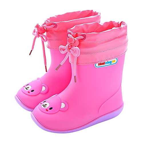 Gummistiefel Kinder Leicht - Wasserschuhe Kinder Babyschuhe Cartoon Sommerstiefel Niedliche Regenstiefel Rutschfeste Regenschuhe Atmungsaktive Wasserstiefel Wasserfest Kinderschuhe-Freizeitschuhe