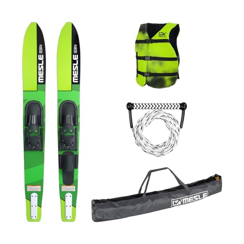 Mesle Wasser-Ski Set XPlore 157 cm mit Weste Sportsman + Leine Combo + Tasche Universal, Anfänger und Fortgeschrittene Combo-Ski Ausrüstung für Jugendliche und Erwachsene