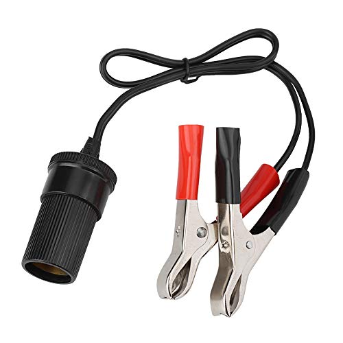 EBTOOLS Adapter für Zigarettenanzünder, 12-V-Autobatterie-Clip am Adapter Zigarettenlader-Reiseladegerät