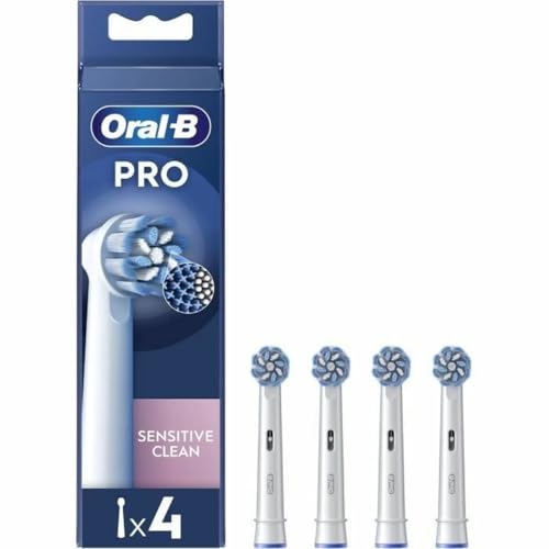 Oral-B Pro Sensitive Clean Aufsteckbürsten für elektrische Zahnbürsten, 4 Stück