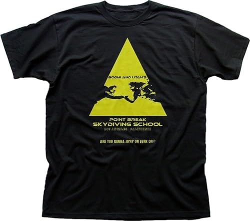 Point Break Skydiving School Bodhi and Utah Inspired Black t-Shirt - Unisex 100% Cotton Size S-3XL