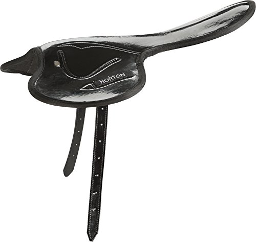 Norton Equine Horse Rider Rexine Racing Sattel mit integriertem Steigbügel Schlaufen, schwarz, 38,1 cm