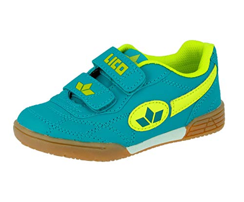 Lico Unisex Kinder Bernie V Hallenschuhe, Petrol Lemon, 34 EU