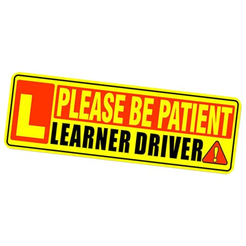 Student Driver Magnet – 25,4 x 8,9 cm reflektierender Studentenfahrer-Magnet – reflektierender Fahranfänger-Aufkleber – neue Fahrer-Fahrzeug-Sicherheitsschilder – abnehmbar für Auto – erinnert andere