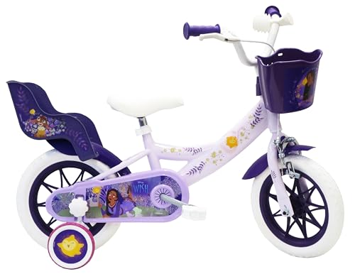 A.T.L.A.S. Mädchen Kinderfahrrad 12 Zoll Wish, Asha und der Gute Stern Von Disney, Ausgestattet mit 1 Bremse kinderfahrradmädchen12, Violine