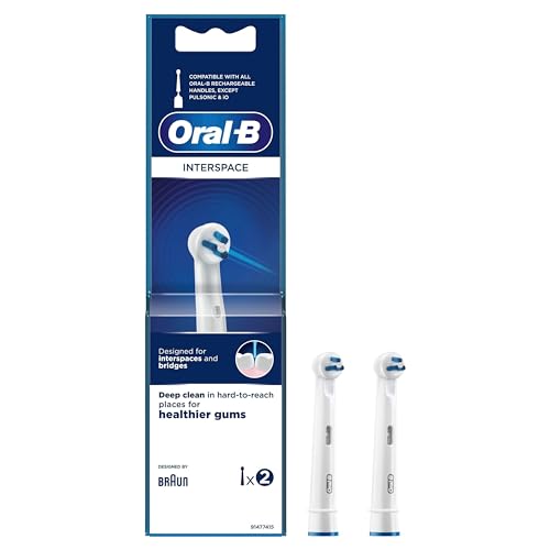 Oral-B Interspace Aufsteckbürsten für elektrische Zahnbürste, für Zahnzwischenräume, Brücken & Implantate, Zahnbürstenaufsatz für Oral-B Zahnbürsten , 2 Stück (1er Pack)