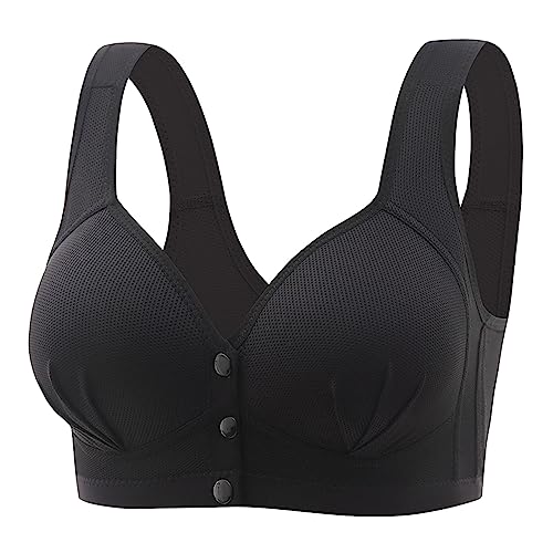 Bh Damen mit Bügel Grosse Grössen 100 D Neckholder BH Bustier Milchauffangschalen Stillen Unterwäsche-BH Minimizer-Bralette Sport Bh Schwarz Damen Mastektomie-BH Sport Oberteil Damen Fitness