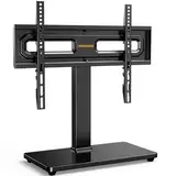 Perlegear TV Standfuss TV Ständer Schwenkbar für 32-60 Zoll Flach & Curved Fernseher bis zu 40 KG, TV-Standfüße Höhenverstellbar & Stabil,Universeller TV-Ständer mit Neigung Max.Vesa 400x400 mm