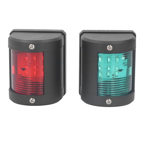 LiebeWH 2 Stücke 2 Nm Marine Boot Licht Wasserdichte LED Navigationslicht Steuerbord Grün Port Rot für Marine Boote Bug und Heck, LiebeWHyr80ovsz59