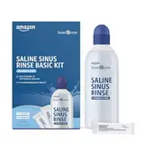 Amazon Basic Care Saline Sinus Spülset, 1 Flasche und 30 Beutel