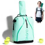 Otaro Tennisrucksack Kinder (mintgrün) | Premium | Innovative Raumaufteilung & Hochwertige Verarbeitung | Deutsches Start-Up Unterstützen | Nie mehr Chaos in der Tennistasche, Tennis, Tennisbälle