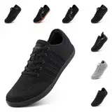 Hitmars Barfußschuhe Herren Barfuss Schuhe Damen Outdoor Zero Drop Minimalistische Leicht Traillaufschuhe Zehenschuhe N3 Schwarz 36 EU