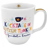 H:) PPY life Tasse mit Motiv "Funkeln lassen" | Kaffeetasse, Porzellan, 40 cl | Tasse mit Spruch, Geschenk | 47375