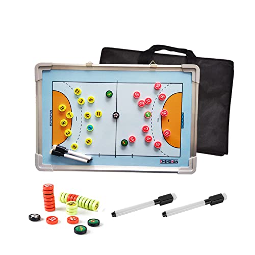 RoseFlower Taktiktafel Handball, Taktikboard Handball, Taktikmappe Handball mit Marker Stift Magneten, Handball Coach Board Handball Trainer Taktikbrett für die Schulung oder Spielanalyse