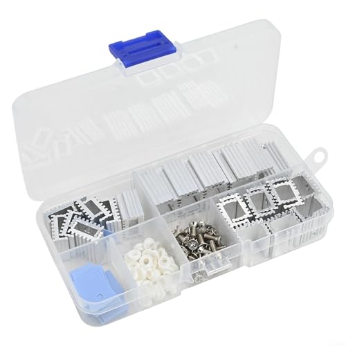 Alanmoship TO-220 Isolationsset mit Schrauben, Unterlegscheiben, Buchsen und Isolator, Gummi, Silikon, Aluminium, Kühlkörper und Isolator-Montageset für Mosfet-Transistoren, Power-ICs, 30 Stück
