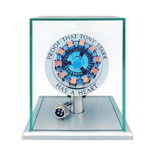 Lonyiabbi 1:1 Arc Reactor MK1 Model LED Light Vibration Sensing Control USB Interface Finished Product Display Box Toys Gift