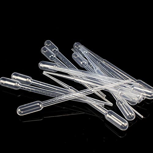100 Stück 2ml Transferpipetten,Messpipette Wiederverwendbar Pipetten Einwegpipetten Durchscheinende Pipetten Dropper Kunststoff für Ätherische Öle, Wissenschaftliche Labors Acrylfarben.
