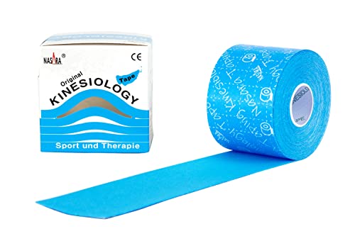 Nasara Original Kinesiologie Physio Tape für Sport und Medizin, Rollengröße 5cm x 5m, Türkis