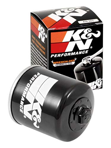 K&N Ölfilter für Motorräder: Entwickelt für die Verwendung mit synthetischen oder konventionellen Ölen. Für ausgewählte Kawasaki-, Yamaha-, Honda-, Polaris- Modelle, KN-303 (Patrone 66 x 83mm)