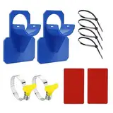 XULEGGNK® 2 Stück Pool Schlauchhalter 26-38mm, Pool Schlauchhalter Knickschutz Set, Schwimmbad Rohrhalterung, Pool Schlauch Zubehör, inkl Schlauchschellen mit Knickschutz für Pools (Blau)