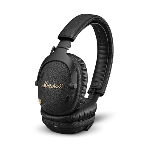 Marshall Monitor III ANC Aktiver Geräuschunterdrückung Bluetooth Kopfhörer, 70 Stunden Spielzeit – Schwarz