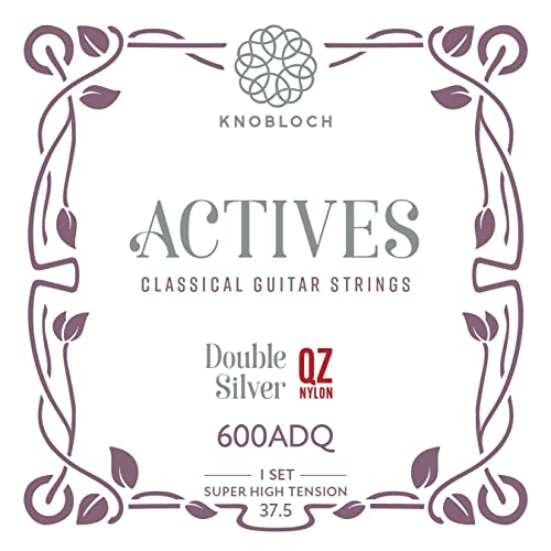 KNOBLOCH STRINGS 600ADQ - ACTIVES Double Silver QZ Nylon Super-High Tension 37.5