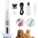 Pfotentrimmer für Hunde Extra Leise,Haustier Haarschneider Pfoten Wasserdichter,Haustierhaarschneider mit Led,Wiederaufladbarer Katzen Trimmer Pfoten,Paw Trim,Paw Trimmer Dog,Hunde Schermaschine