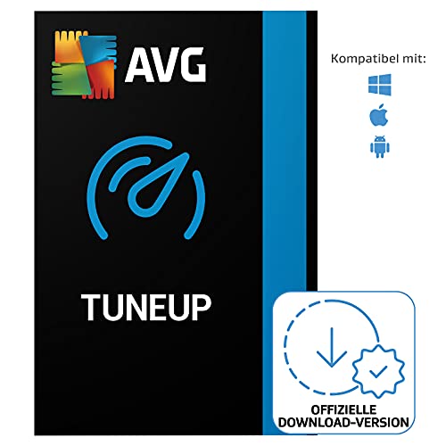 AVG TuneUp 2024 - Junk-Dateien entfernen und das System beschleunigen - für Windows, macOS, iOS und Android | 10 Gerät | 1 Jahr | PC/Mac | Aktivierungscode per Email