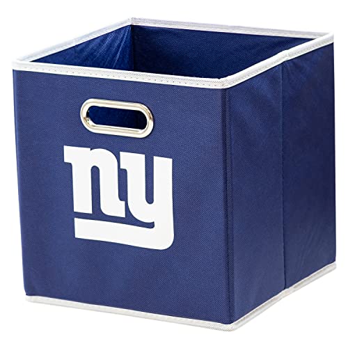 Franklin Sports NFL New York Giants Faltbarer Aufbewahrungsbehälter, NFL Faltwürfel, Aufbewahrungsbehälter, passend für Mülleimer, Stoff, NFL Team, Aufbewahrungswürfel, Einheitsgröße, 27,9 x 27,9 cm