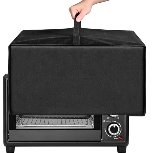 Hitzebeständige, Wasserdichte, Universelle Staubschutz Abdeckung für Minibackofen, für OptimumX 20 L Minibackofen, Stillstern Minibackofen 45L 60L, Ninja Foodi 10-in-1 Multifunktions-Ofen Schwarz