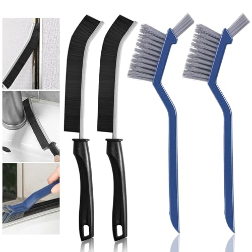 4-teiliges Reinigungsbürsten-Set, multifunktionale Reinigungsbürste für Badezimmer, Fugenbürste, Fliesen, Reinigungsbürste für Haus, Toilette, Badezimmer, Küche