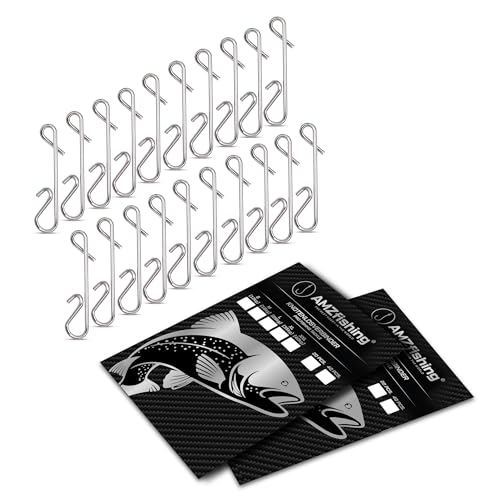 NEU AMZfishing® 20x Knotenlosverbinder Angeln Größe S-XXL | Knotenlos Schnurverbinder | Schnurverbinder | Angelzubehör | No Knot Connector | Knotenbinder | Angeln Wirbel | Angelzubehör Angeln Zubehör