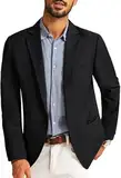 PJ PAUL JONES Sakkos für Herren Elegante Tweed Sakko Woll Anzugjacken Business Regular Fit XL Schwarz