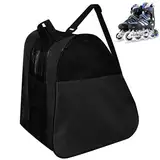 ADERTOS Inliner Tasche Rollschuhetascher Schwarz Skatertasche Skischuhtasche mit Verstellbar Trageriemen Gross Ice Skate Tasche Eishockey Bag Schlittschuhtasche für Eishockeyschlittschuhe