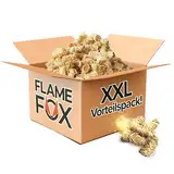 Flame Fox Anzündwolle XXL 5kg I Kaminanzünder aus Öko-Holzwolle & Wachs für Kamin I Grill, Feuerschale, Ofen, 3kg, 5kg und 10kg