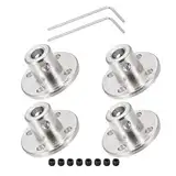 DMiotech 4 Pack 5mm Flansch Kupplung Anschluss Starre Leitfaden Welle Unterstützung Kuppler Welle Kupplung mit M1.5 Sechskant Brench und Schrauben für DIY RC Modell Motors