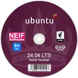 Linux Ubuntu 24.04 "Noble Numbat" LTS auf DVD (64 Bit)